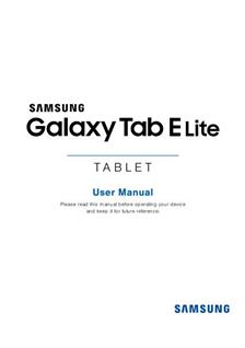 Samsung Galaxy Tab E Lite manual. Camera Instructions.